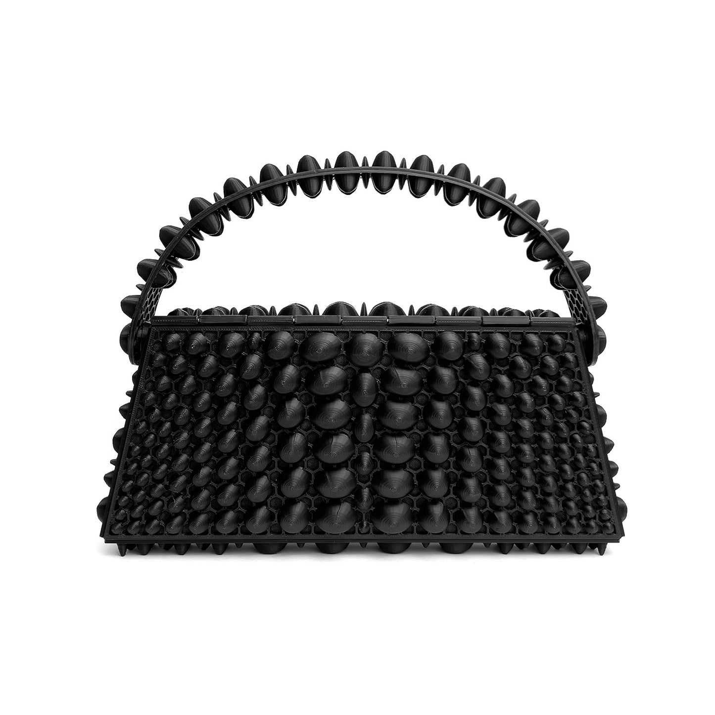 Stone 3D-printed mini bag - Black