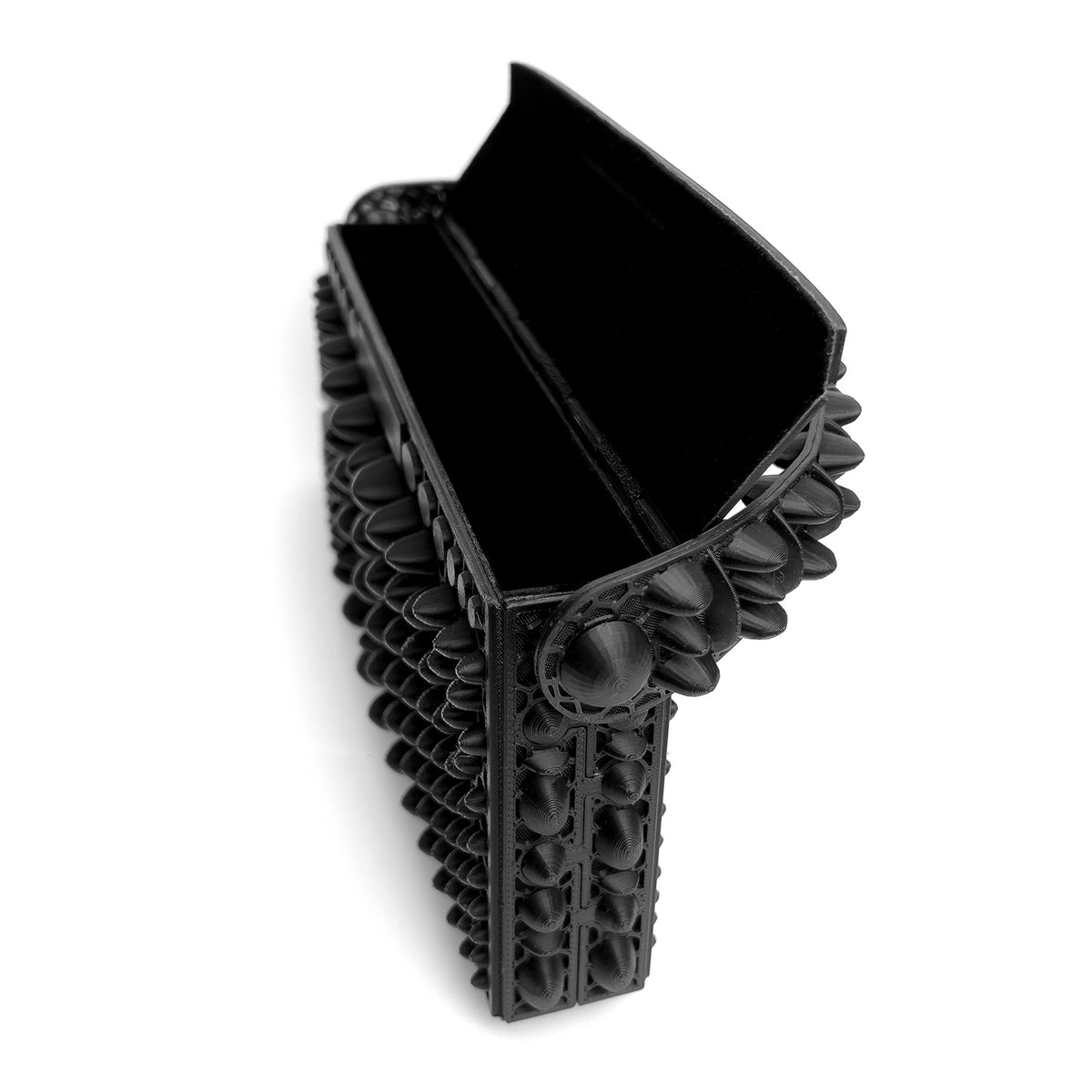 Stone 3D-printed mini bag - Black