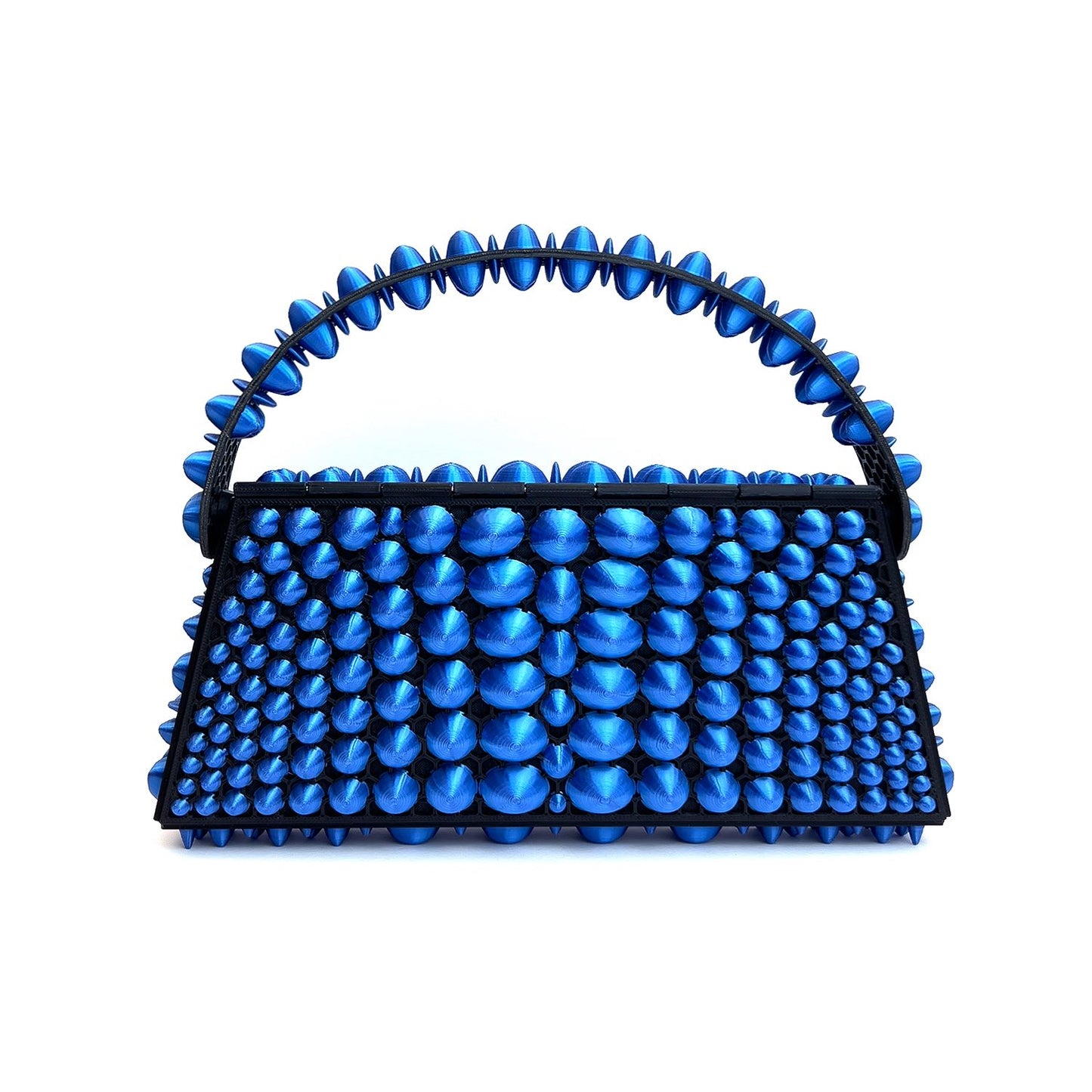 Stone 3D-printed mini bag - Blue/Black