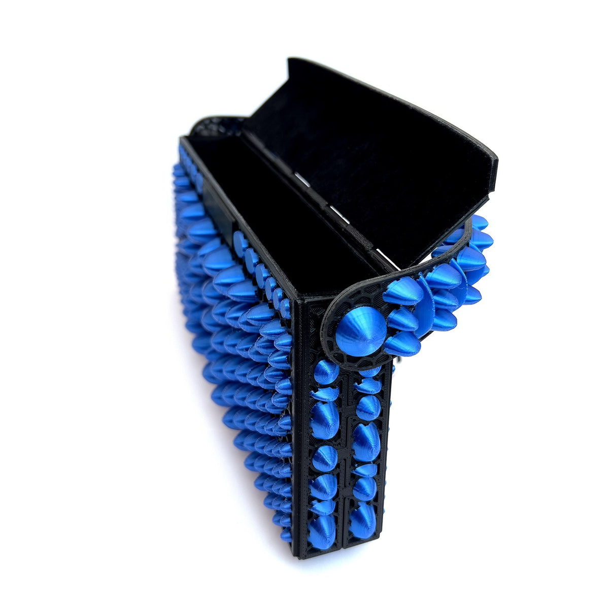 Stone 3D-printed mini bag - Blue/Black