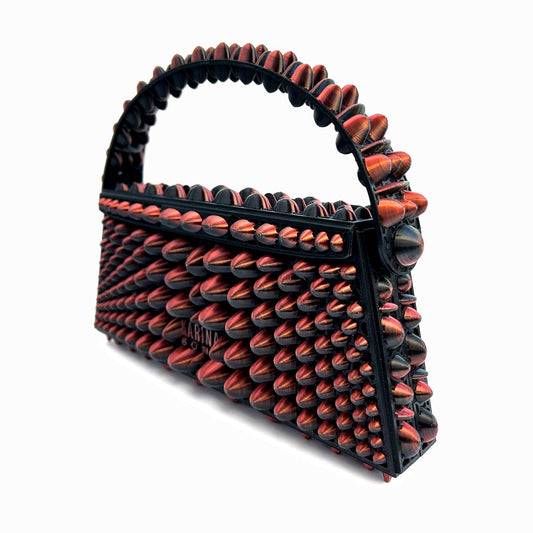 Stone 3D-printed mini bag - Copper gradient/Black