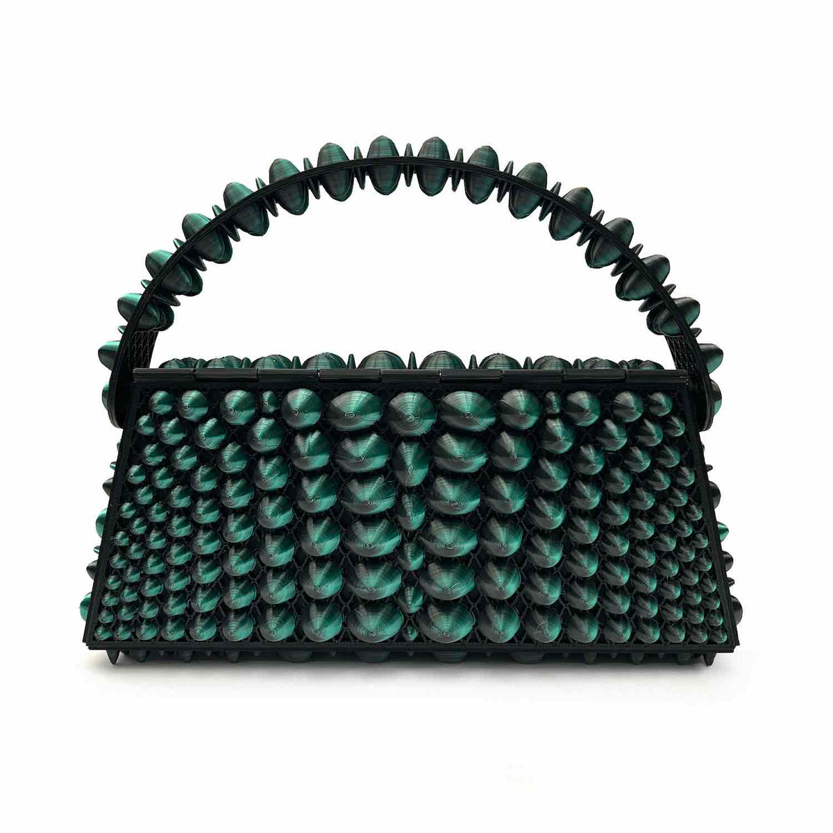 Medusa Stone 3D-printed mini bag Emerald/Black gradient