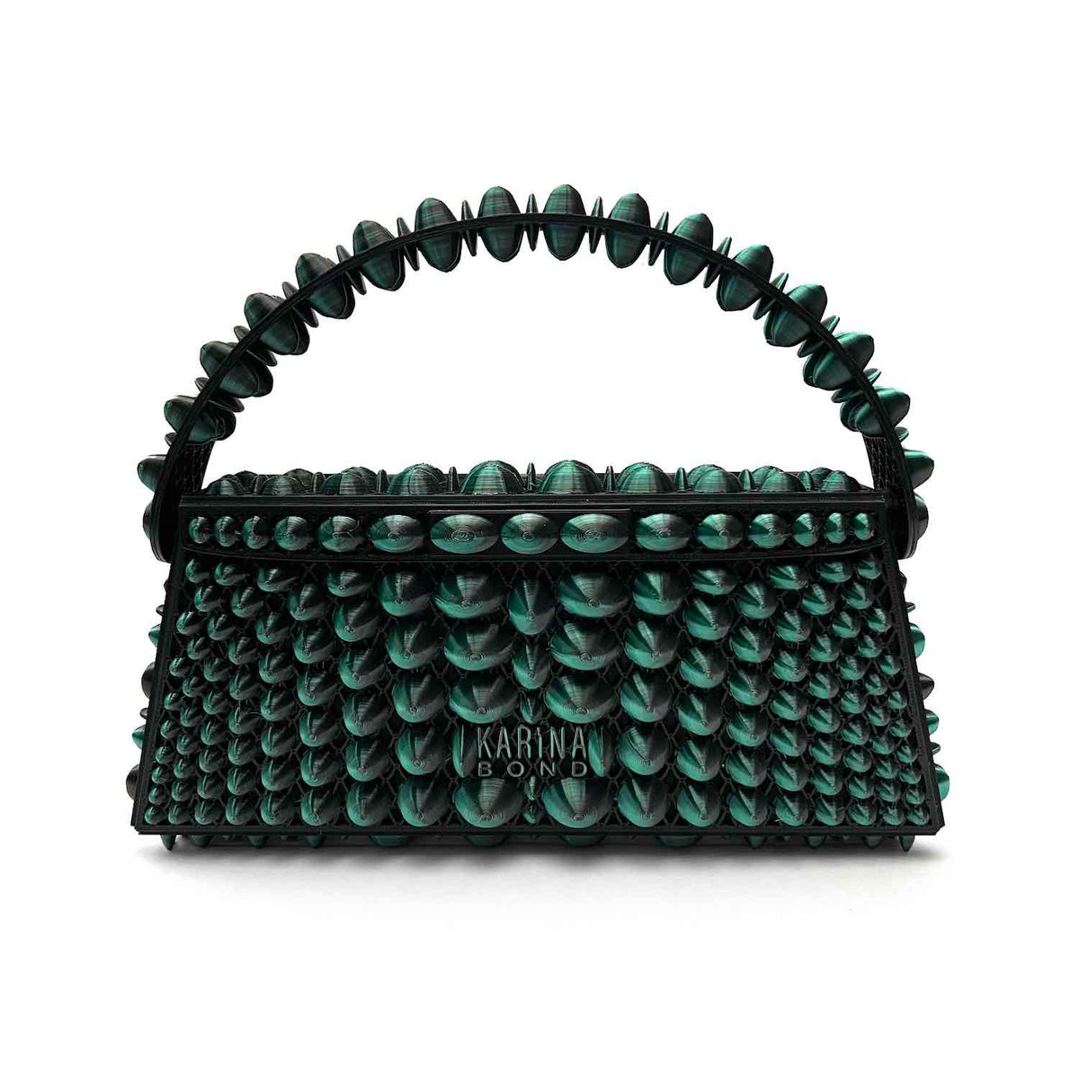 Medusa Stone 3D-printed mini bag Emerald/Black gradient