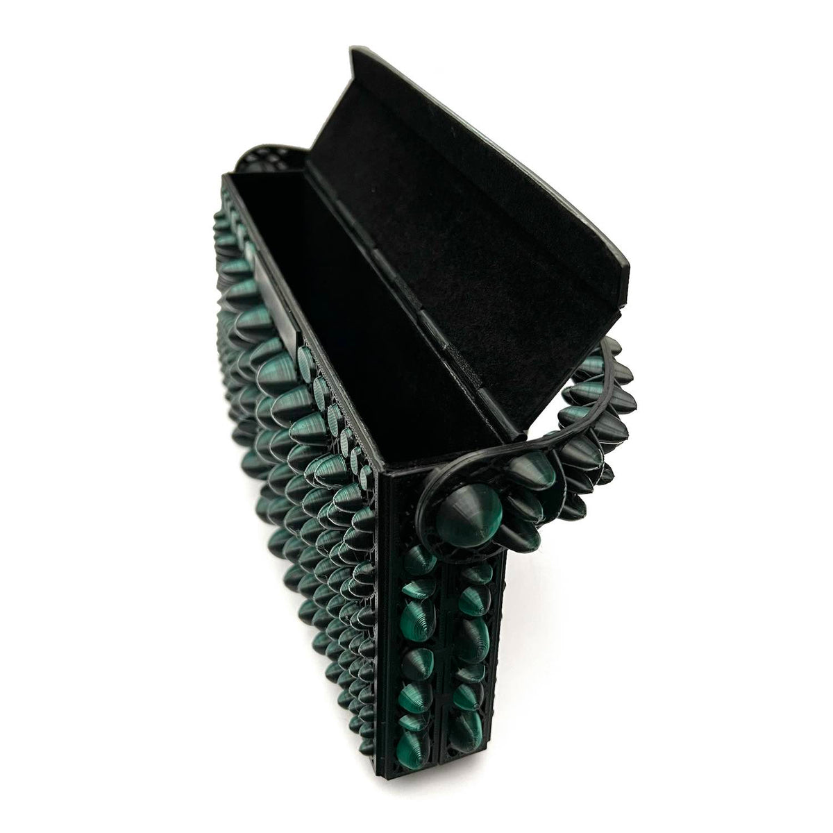 Medusa Stone 3D-printed mini bag Emerald/Black gradient