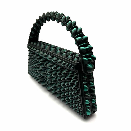 Medusa Stone 3D-printed mini bag Emerald/Black gradient