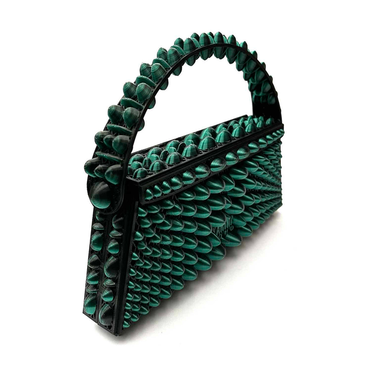 Medusa Stone 3D-printed mini bag Emerald/Black gradient