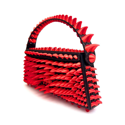 Petal 3D-printed mini bag - Red/Black