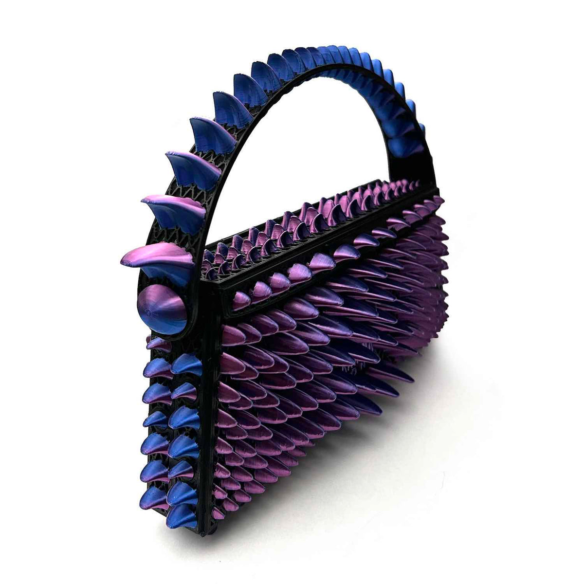 Siren Petal 3D-printed mini bag Blue/Purple gradient
