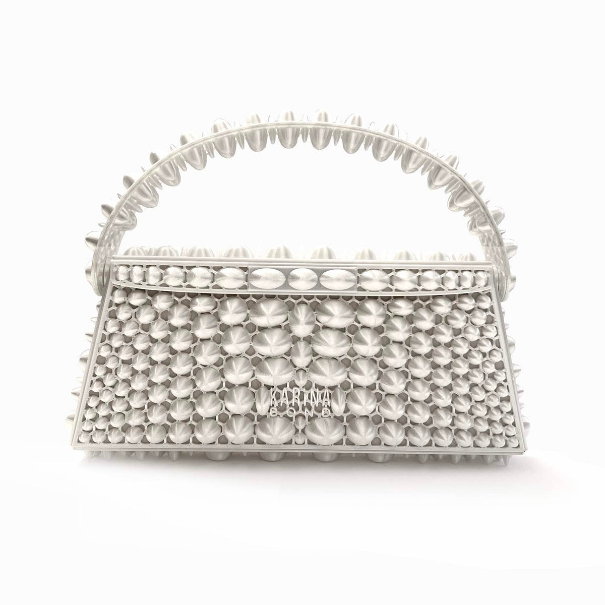 Stone 3D-printed mini bag - White