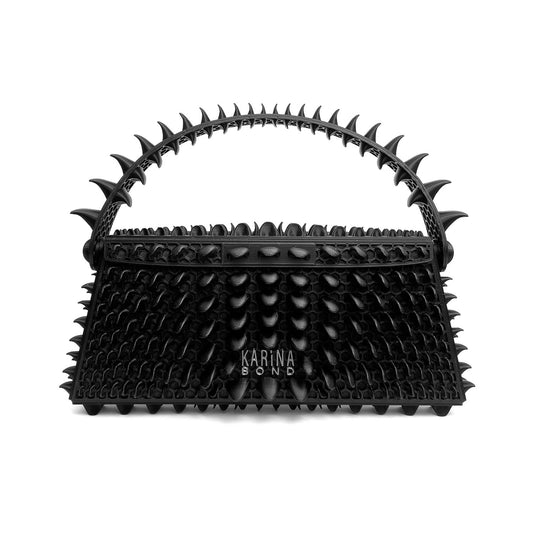 Petal 3D-printed mini bag - Black