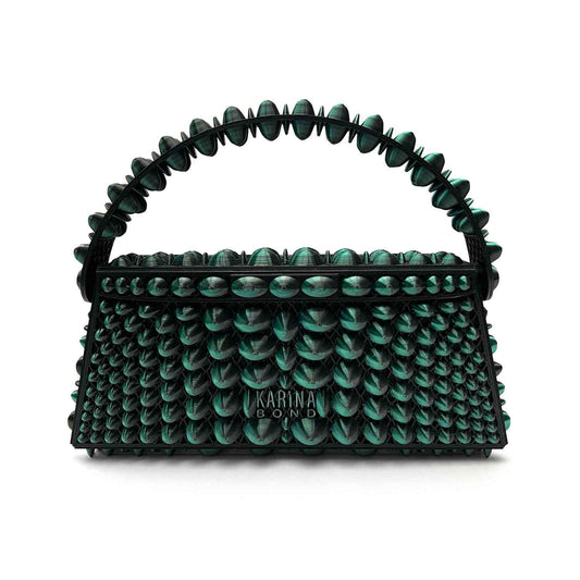 Medusa Stone 3D-printed mini bag Emerald/Black gradient