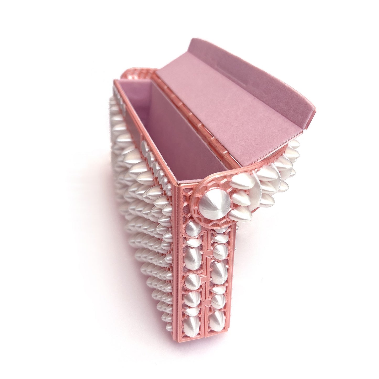 Stone 3D-printed mini bag - White/Pink