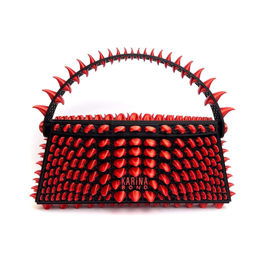 Petal 3D-printed mini bag - Red/Black