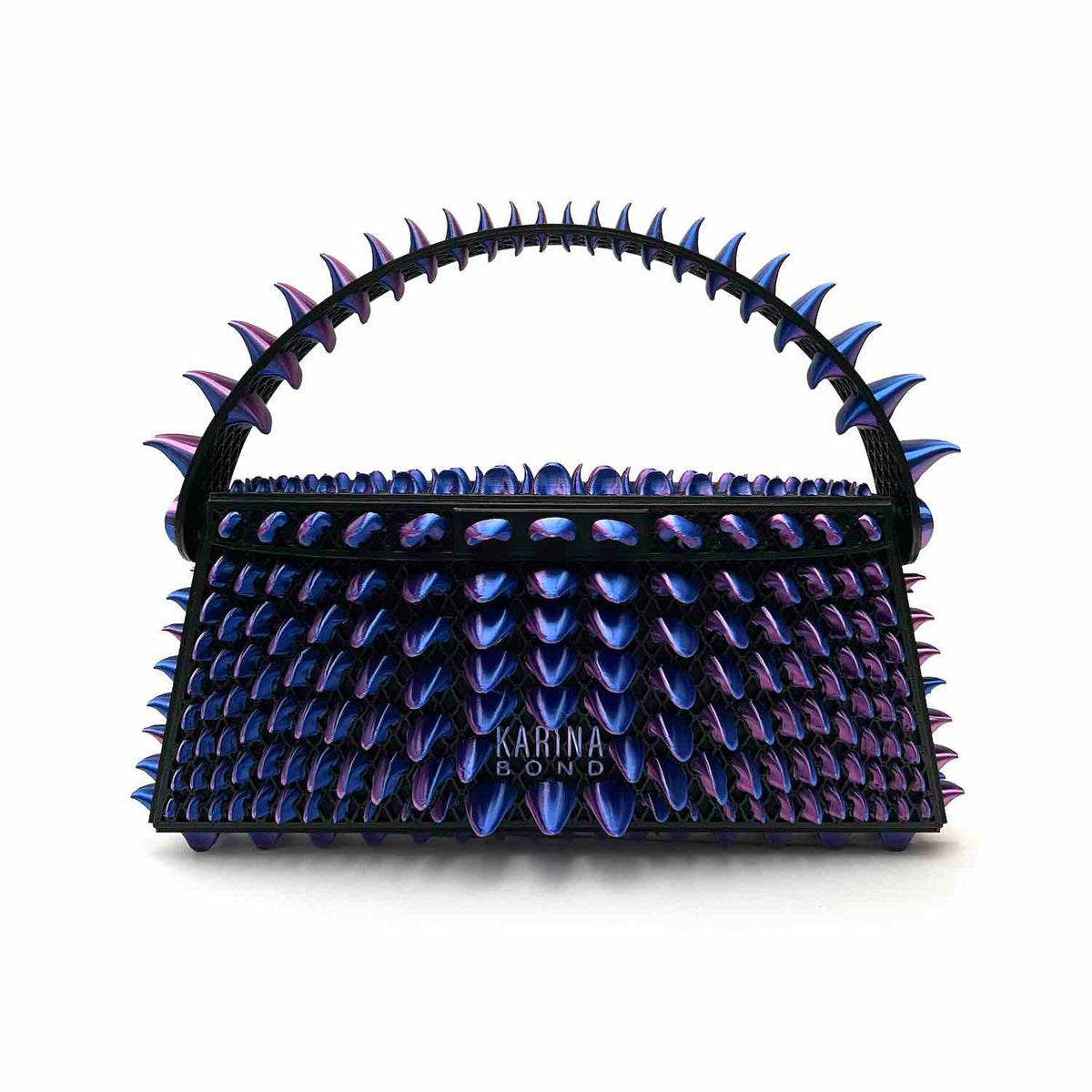 Siren Petal 3D-printed mini bag Blue/Purple gradient