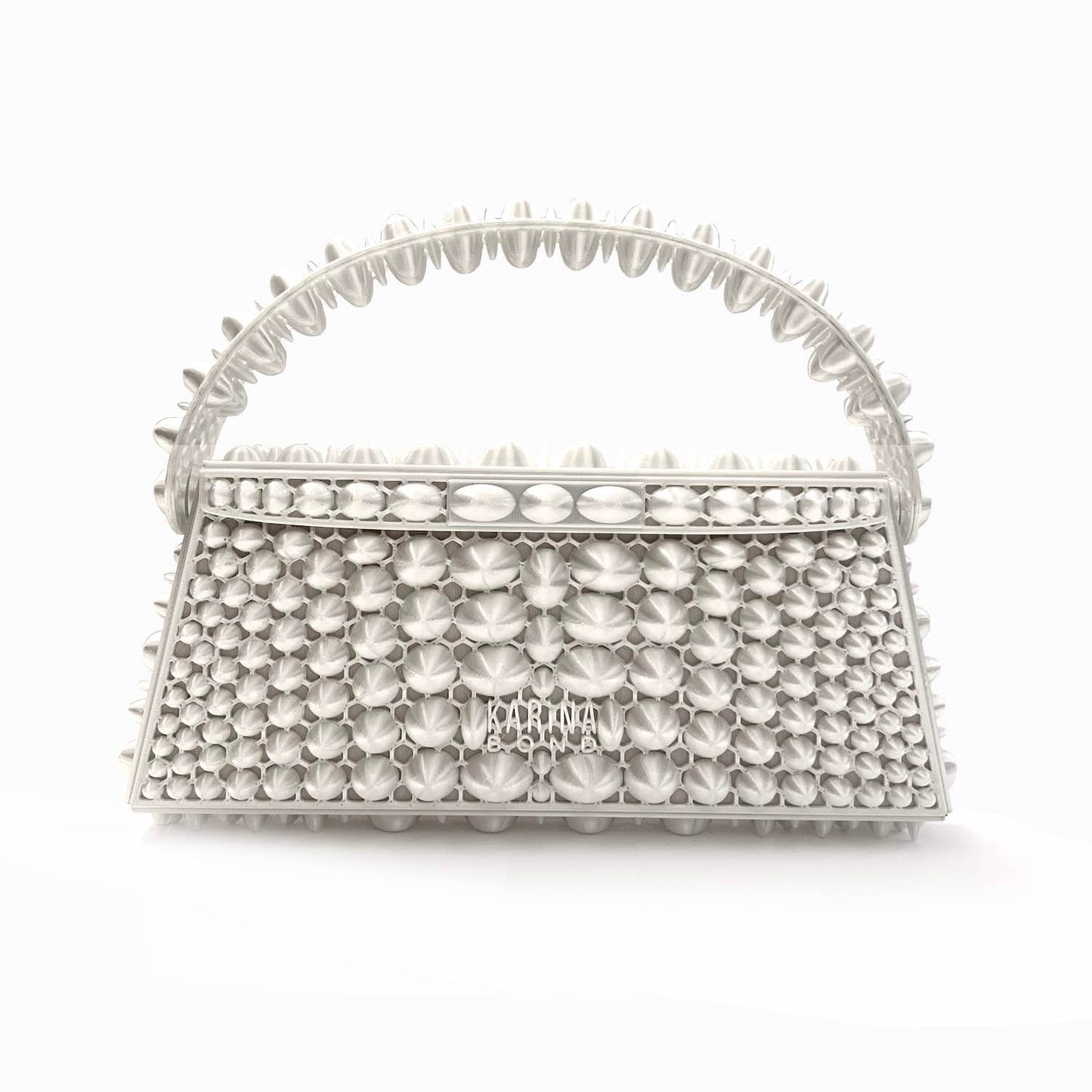 Stone 3D-printed mini bag - White